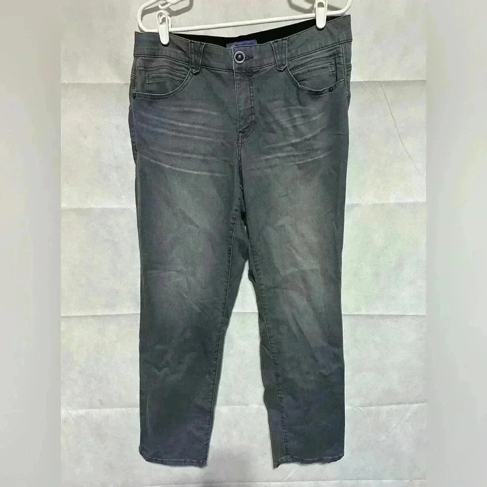 Democracy Women’s Jeans Gray Sz 16W High Rise Denim Ab Technology “Ab” Solution